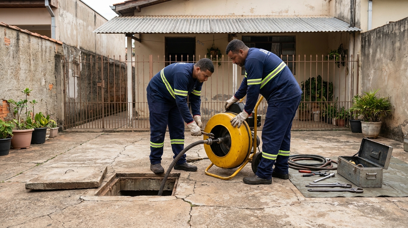 Desentupimento de esgoto em Campinas‑SP