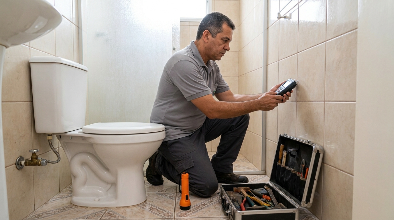 Técnico de caça vazamento com detector em Campinas‑SP